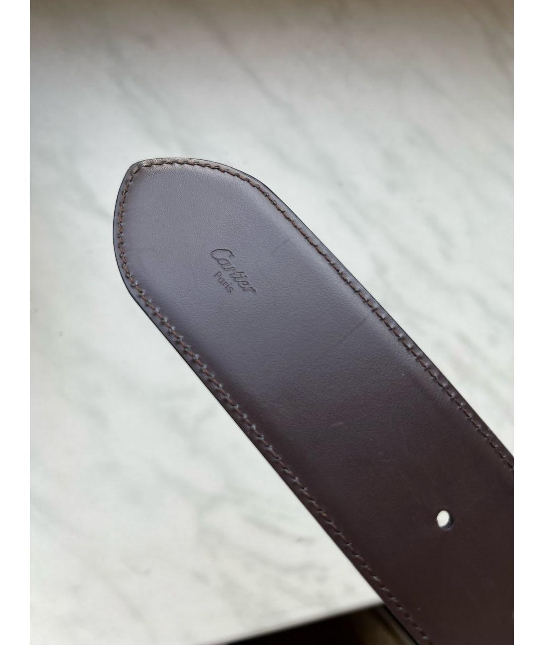 CARTIER Коричневый кожаный ремень, фото 2
