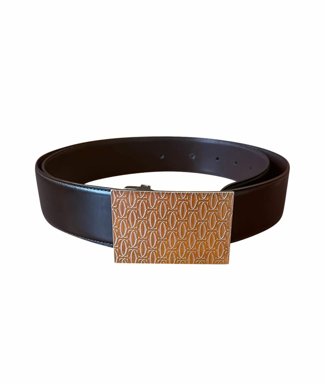 CARTIER Коричневый кожаный ремень, фото 1