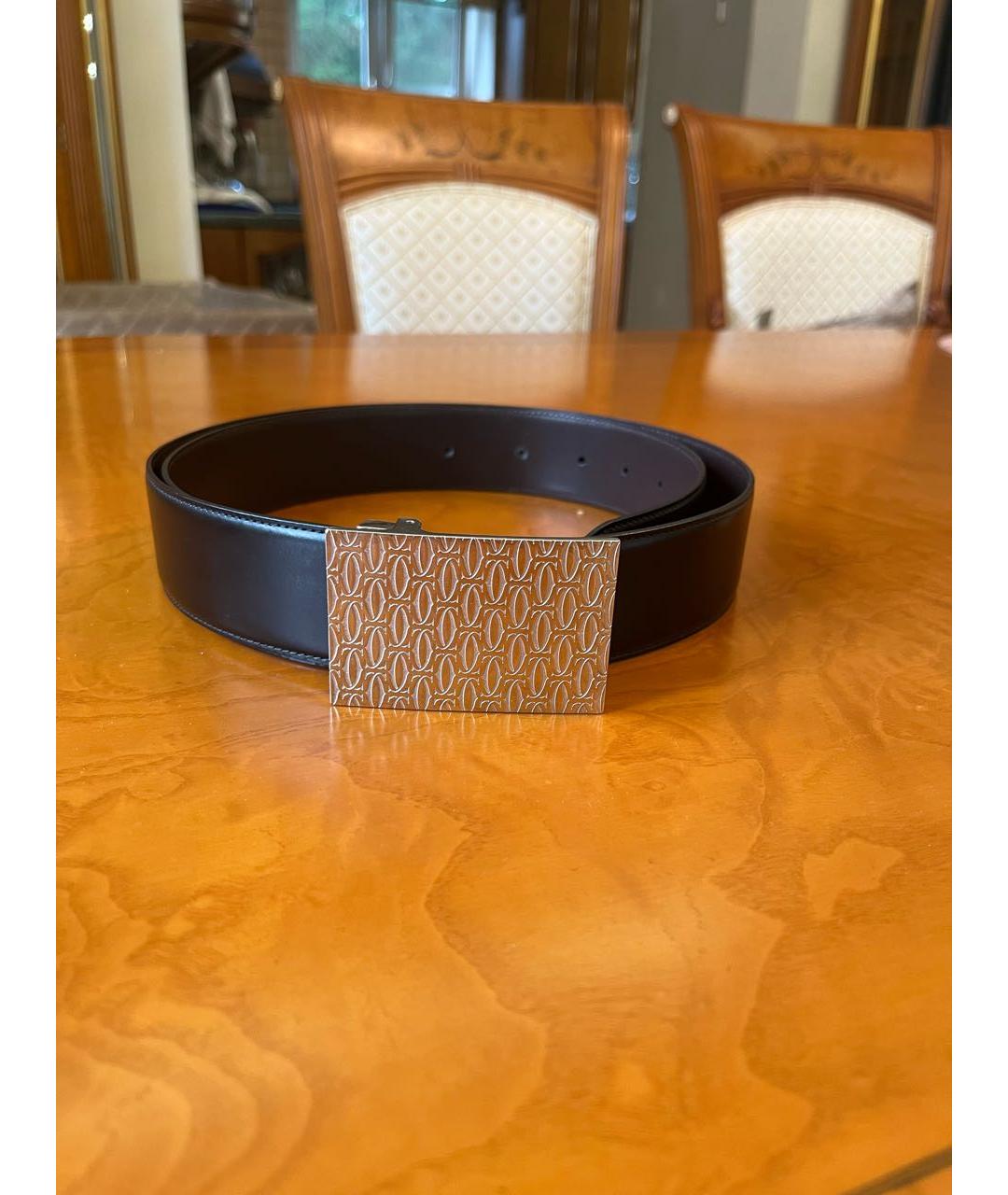 CARTIER Коричневый кожаный ремень, фото 5