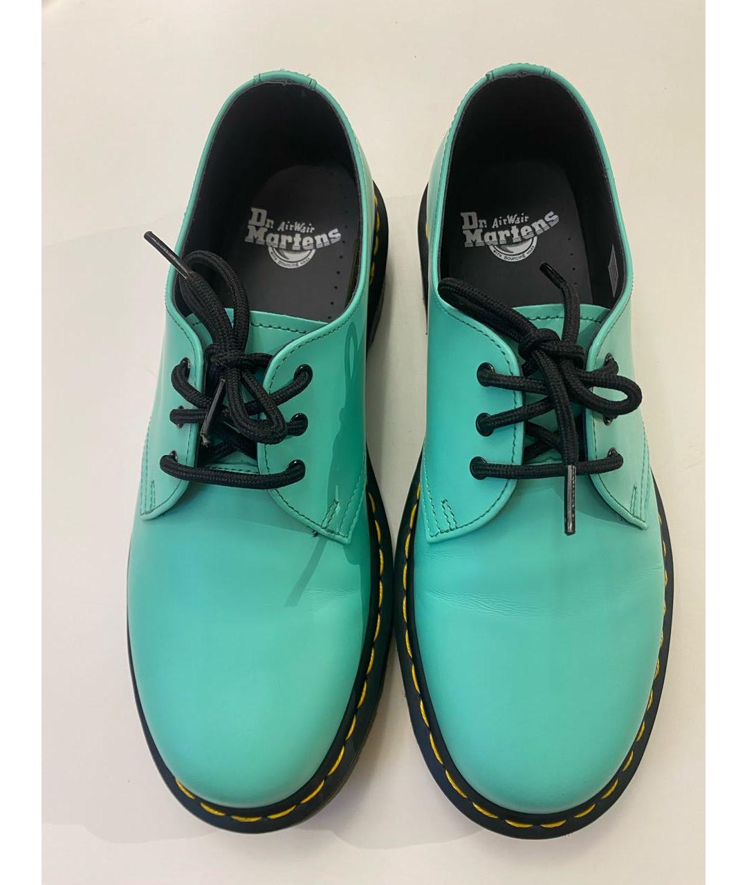 DR. MARTENS Бирюзовые кожаные ботинки, фото 3