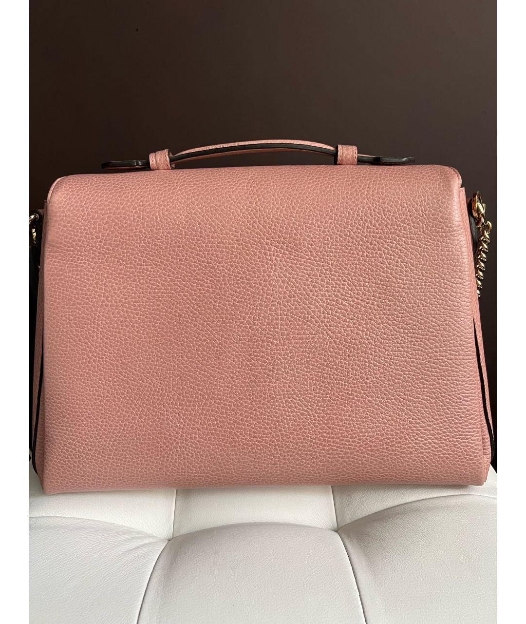 GUCCI Розовая кожаная сумка через плечо, фото 2