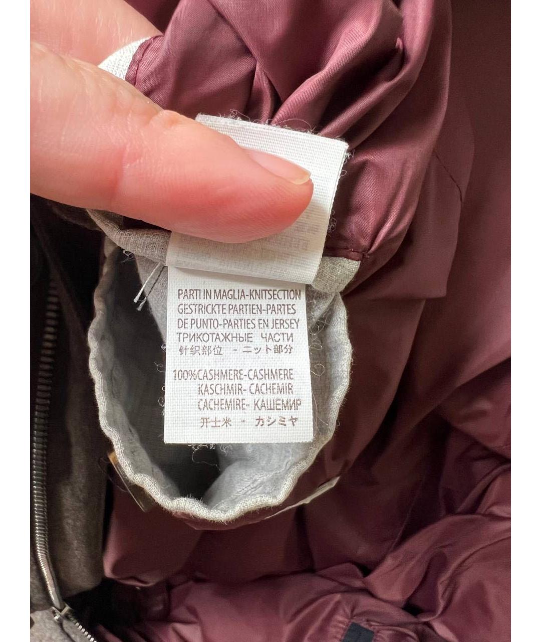 BRUNELLO CUCINELLI Коричневый кашемировый пуховик, фото 7