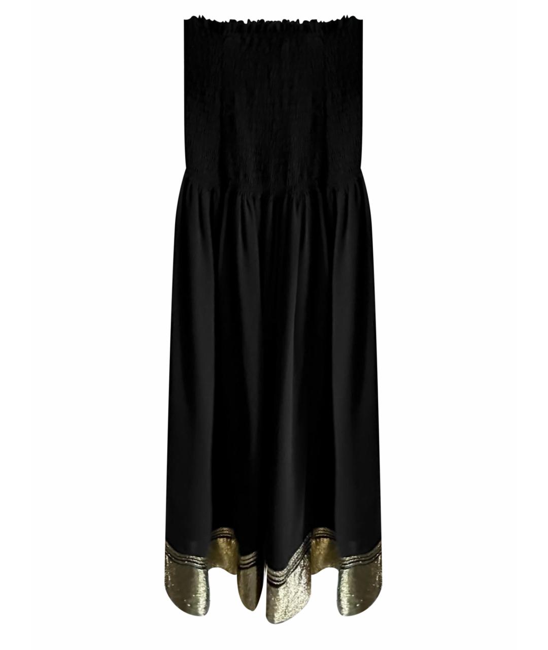 CHLOE Черная шелковая юбка миди, фото 1