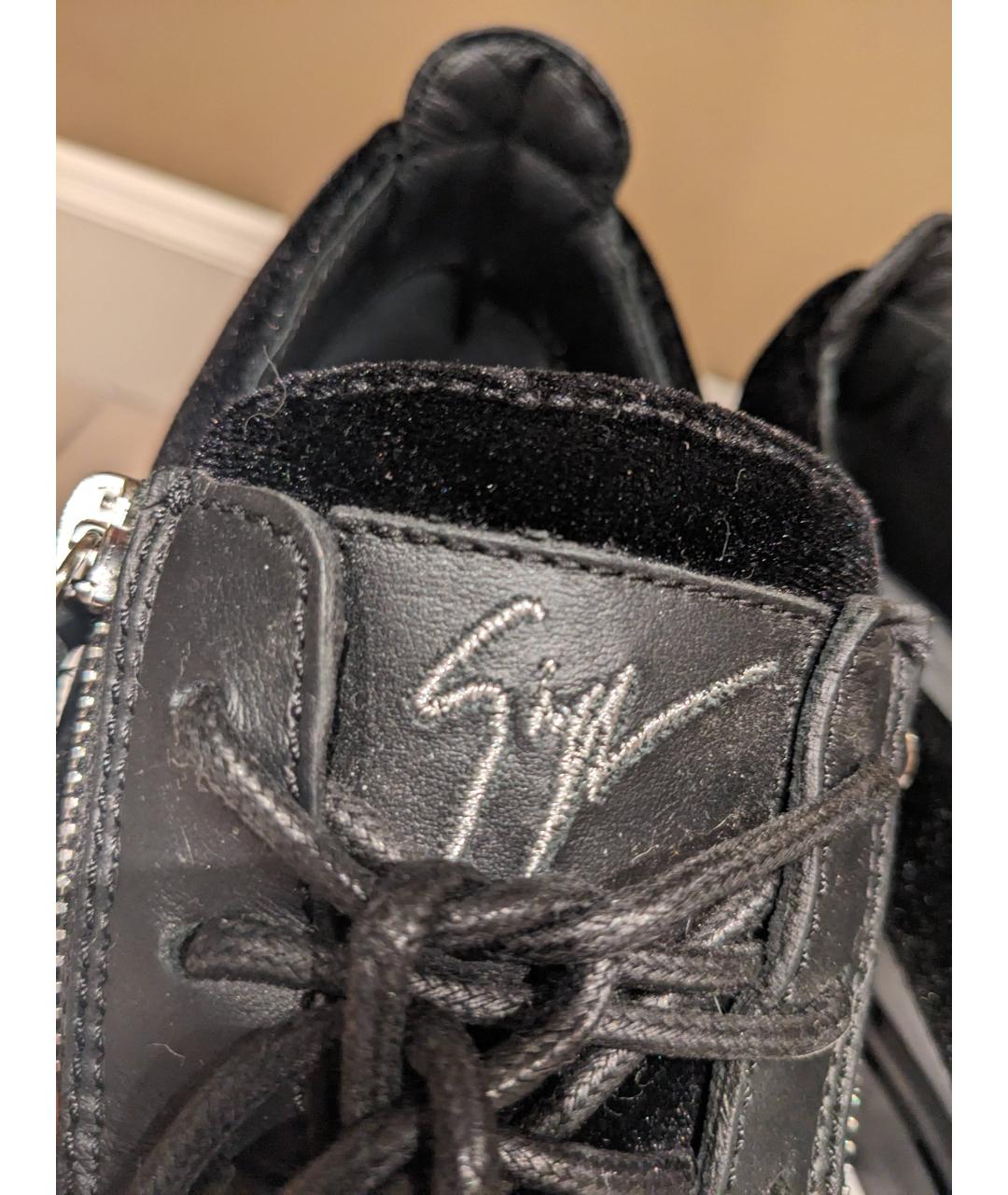GIUSEPPE ZANOTTI DESIGN Черные кожаные кроссовки, фото 5