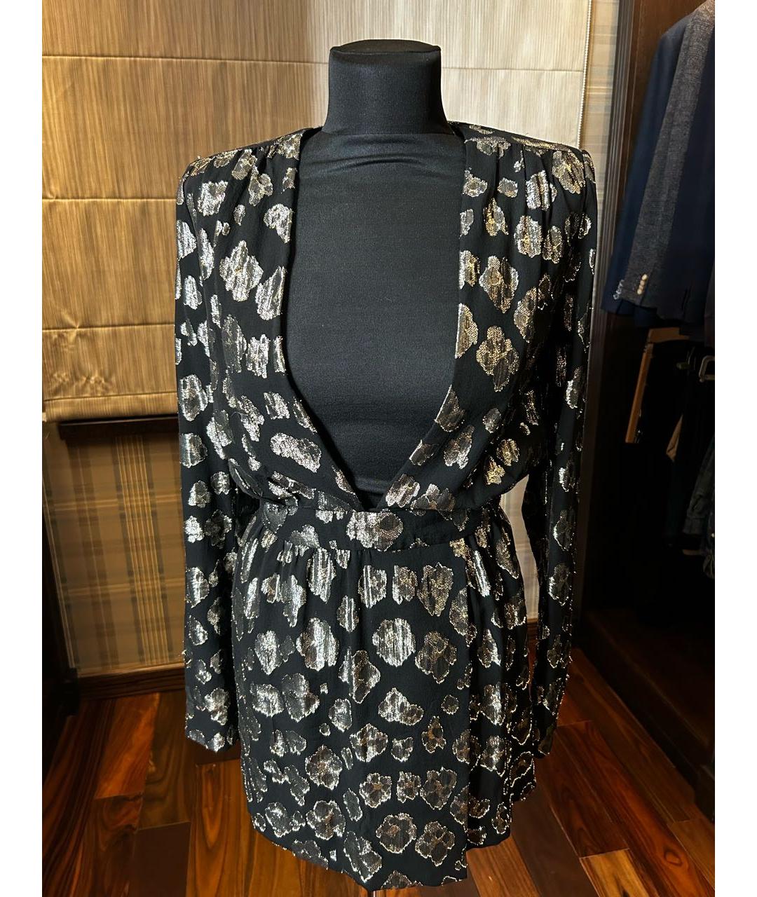 SAINT LAURENT Черное шелковое коктейльное платье, фото 6