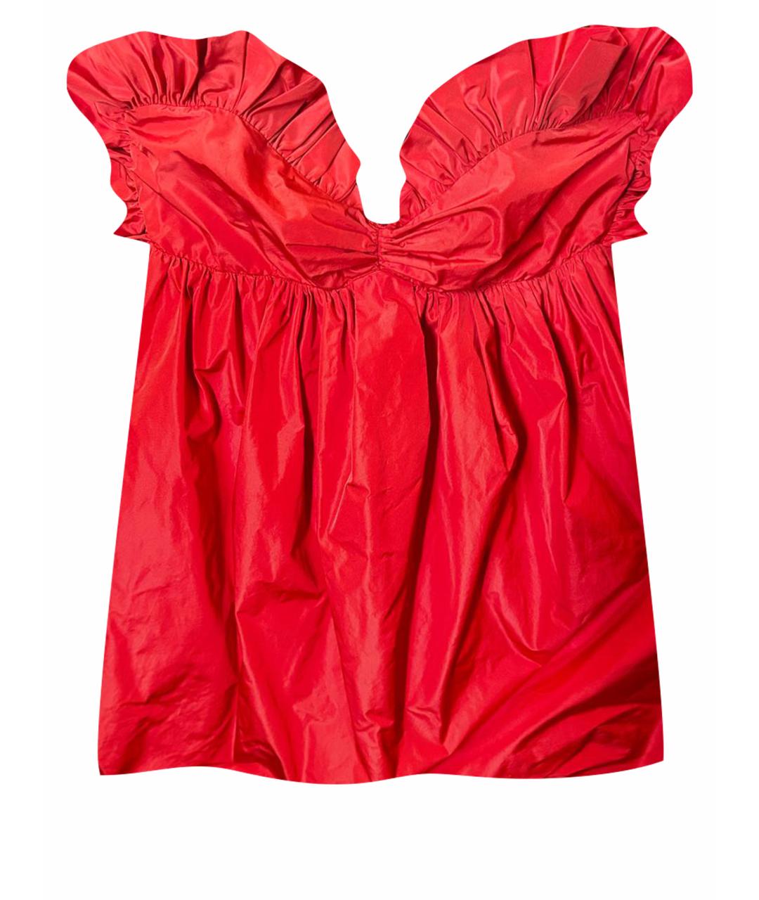 PHILOSOPHY DI LORENZO SERAFINI Красное полиэстеровое коктейльное платье, фото 1