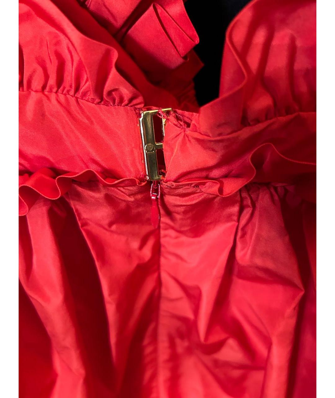 PHILOSOPHY DI LORENZO SERAFINI Красное полиэстеровое коктейльное платье, фото 3