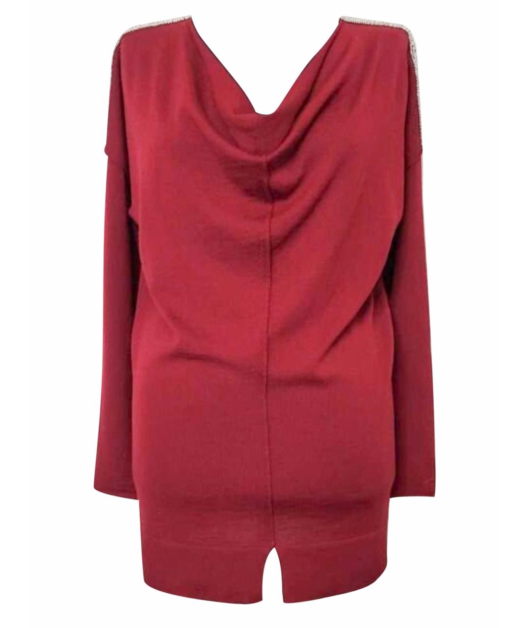 FALCONERI Бордовый шерстяной джемпер / свитер, фото 1