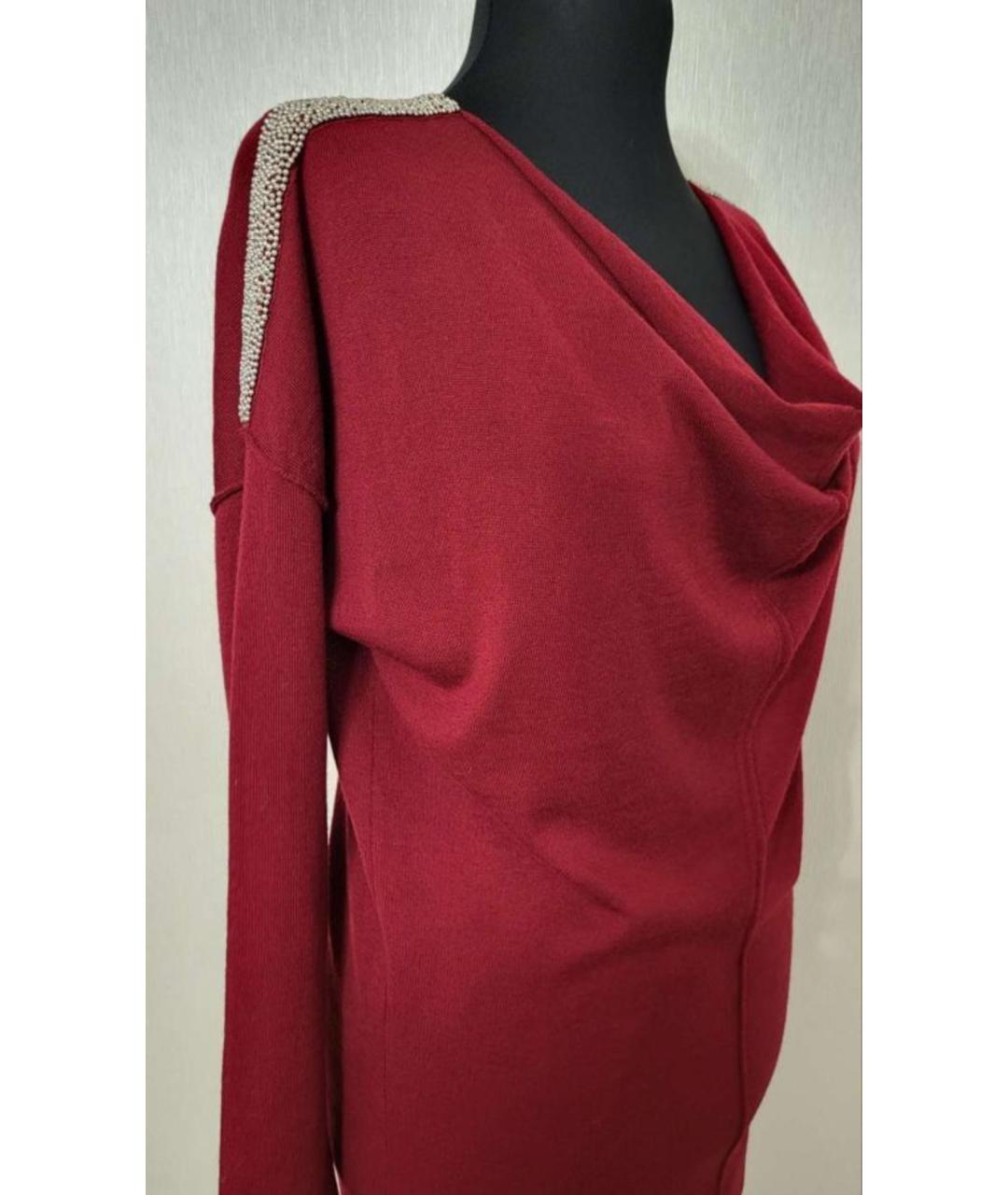 FALCONERI Бордовый шерстяной джемпер / свитер, фото 3