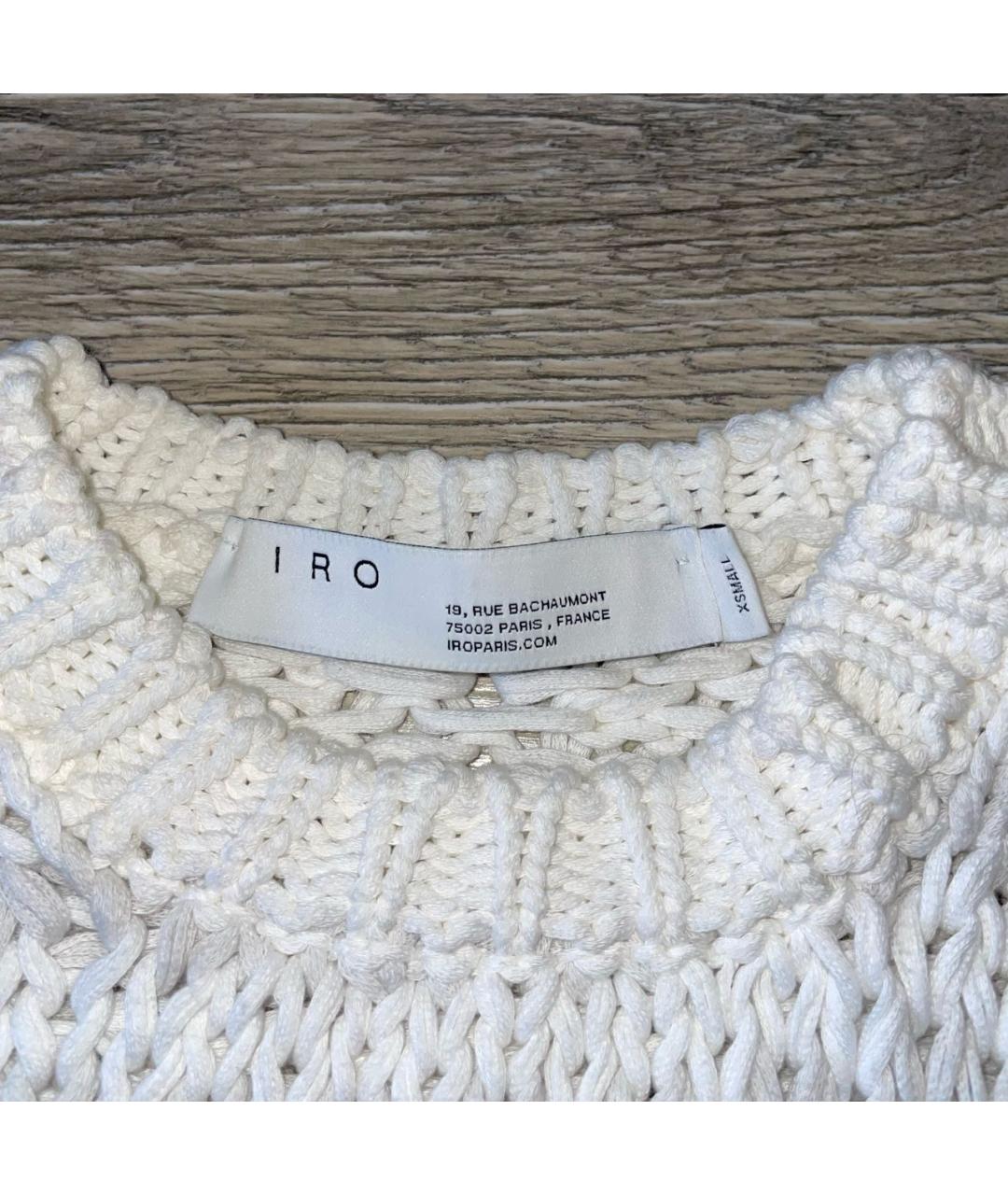 IRO Белый хлопковый джемпер / свитер, фото 3