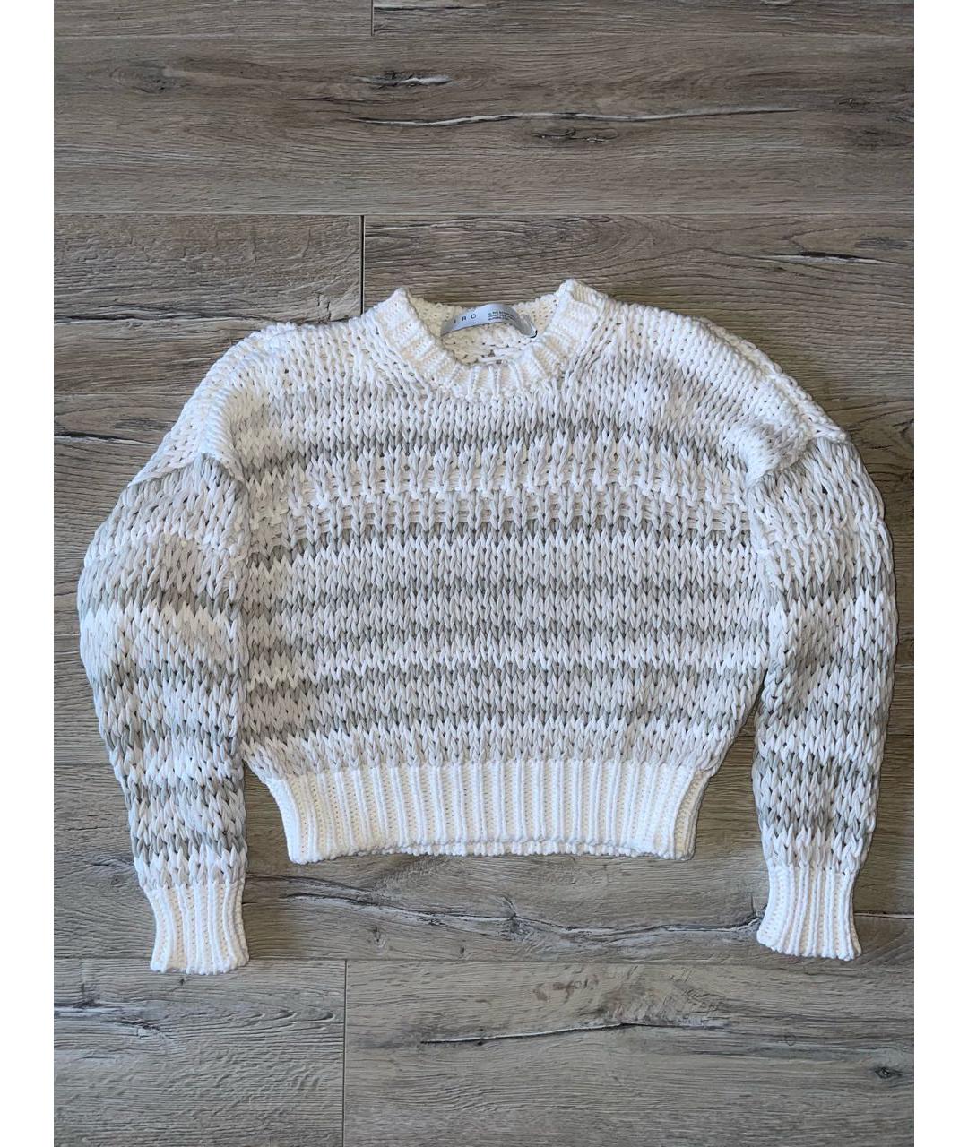 IRO Белый хлопковый джемпер / свитер, фото 8