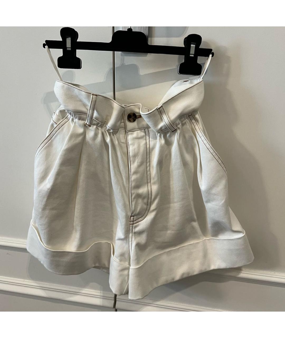MIU MIU Белые деним шорты, фото 2
