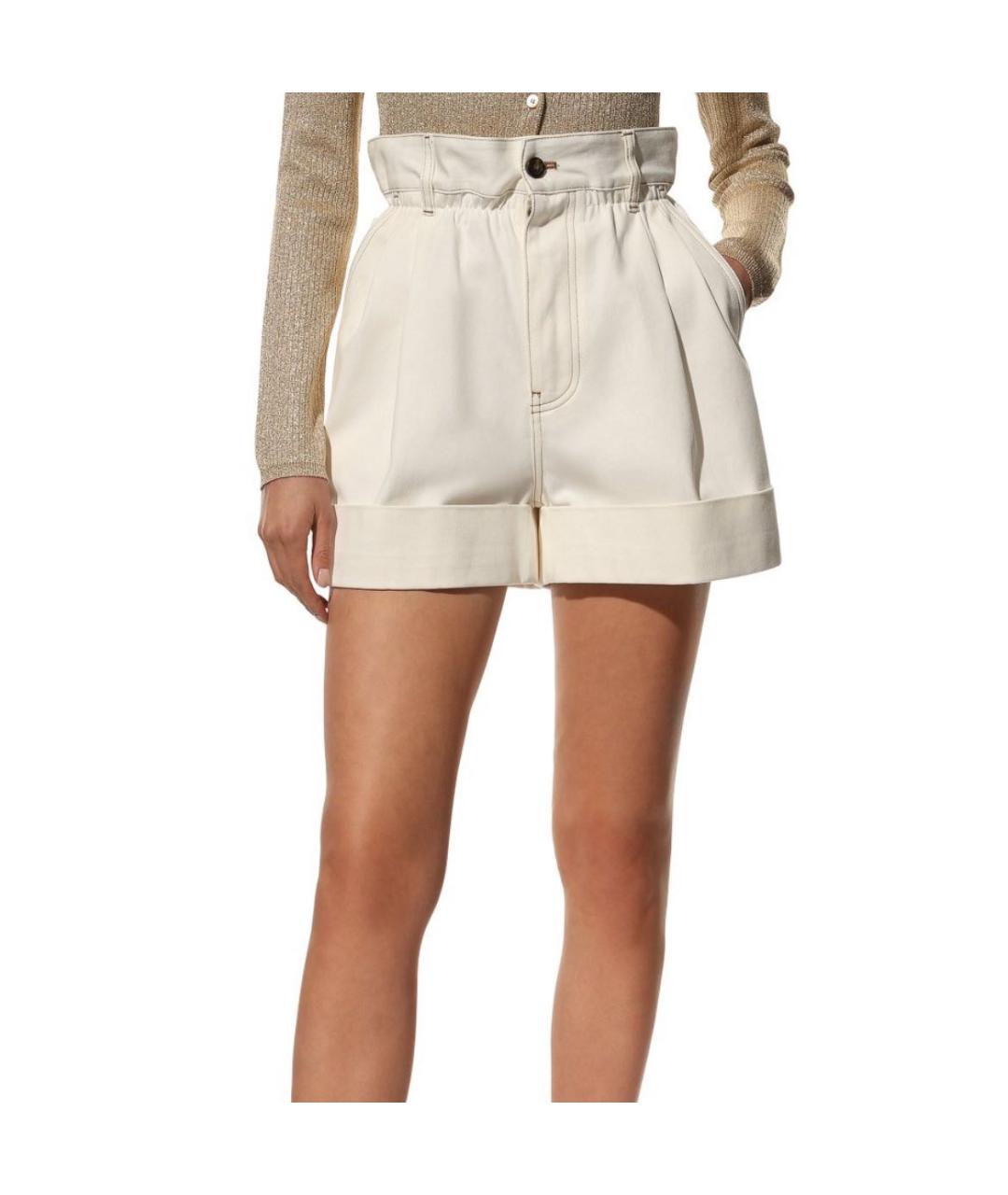 MIU MIU Белые деним шорты, фото 7