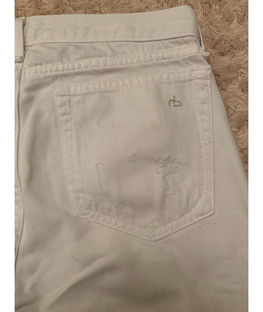 RAG&BONE Белые прямые джинсы, фото 7