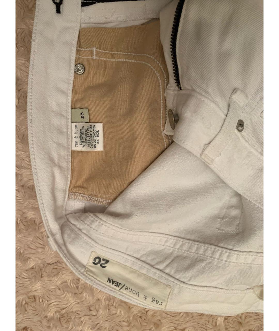 RAG&BONE Белые прямые джинсы, фото 6