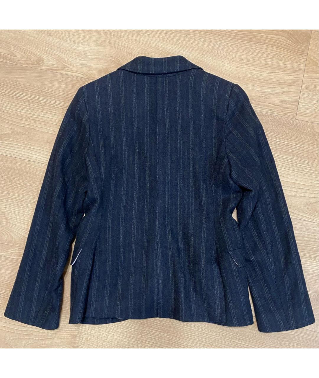 GOLDEN GOOSE DELUXE BRAND Темно-синий шерстяной жакет/пиджак, фото 4