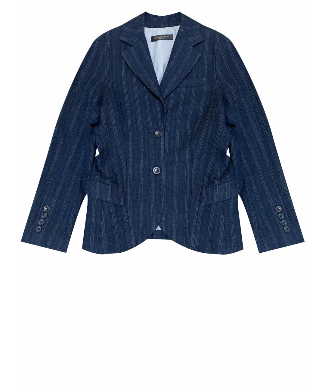 GOLDEN GOOSE DELUXE BRAND Темно-синий шерстяной жакет/пиджак, фото 1