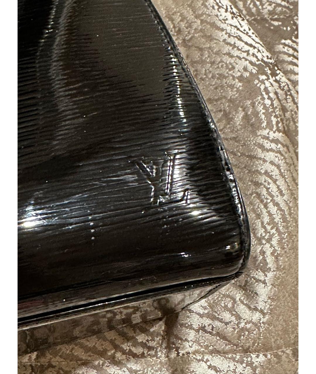 LOUIS VUITTON Черная сумка тоут из лакированной кожи, фото 5