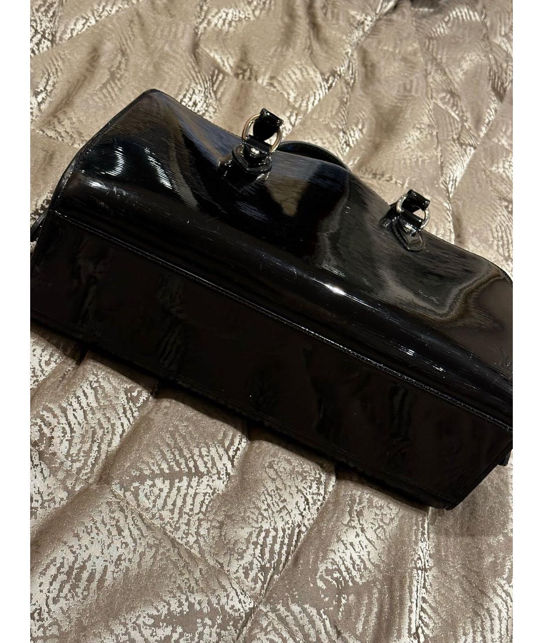 LOUIS VUITTON Черная сумка тоут из лакированной кожи, фото 8