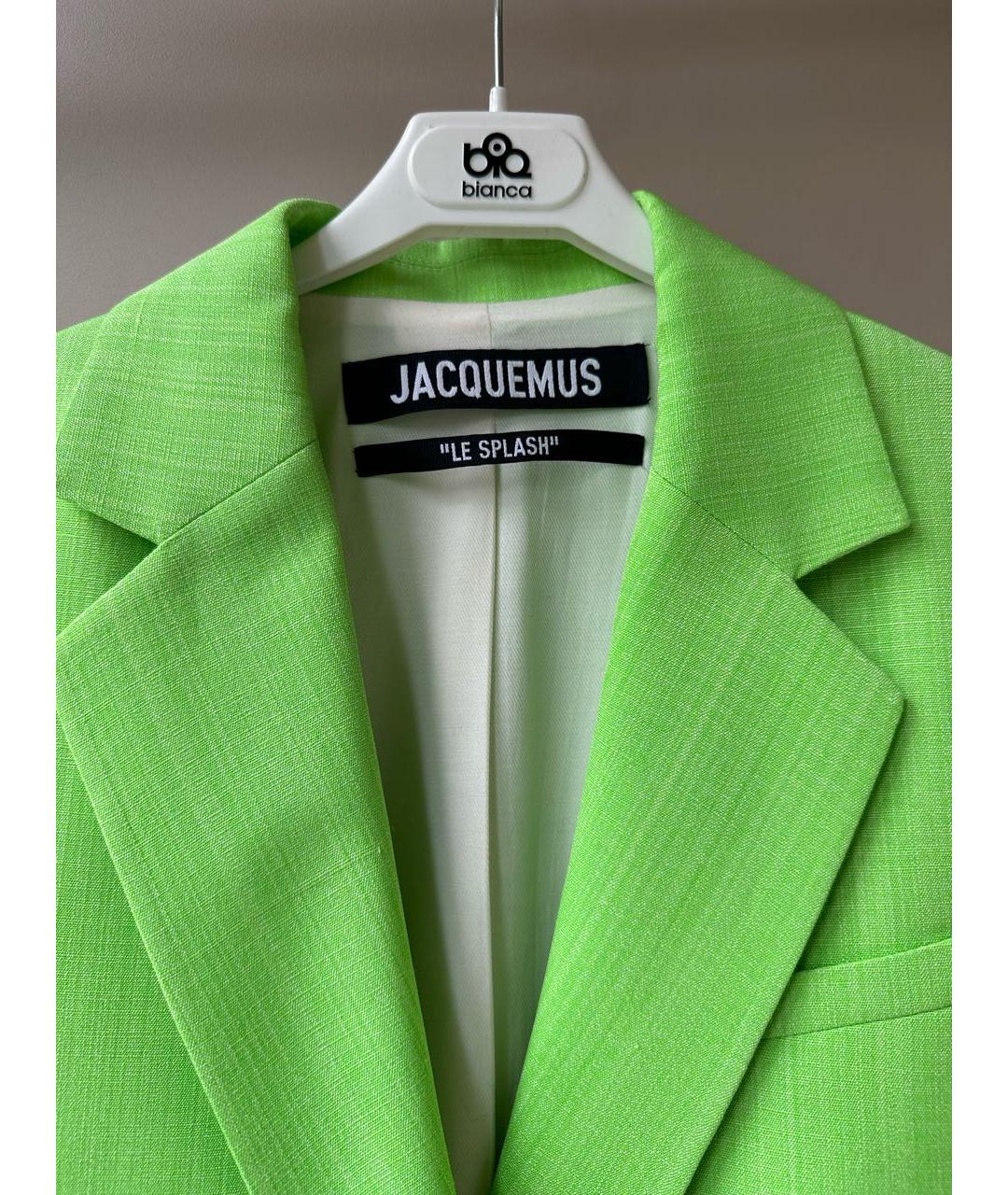 JACQUEMUS Салатовый вискозный жакет/пиджак, фото 2
