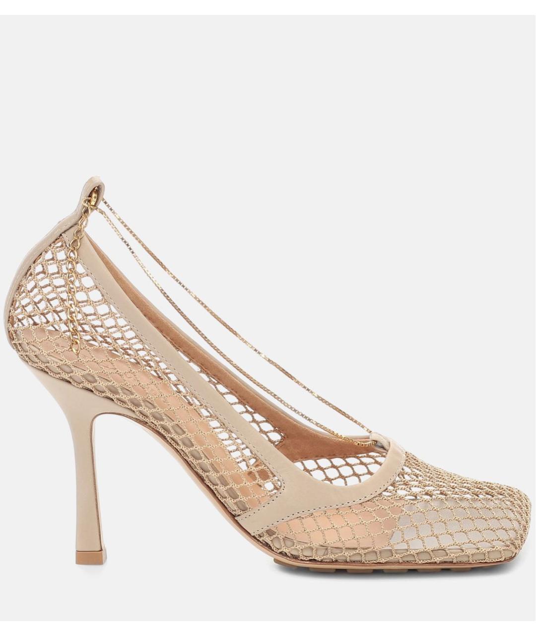 BOTTEGA VENETA Бежевые кожаные туфли, фото 9