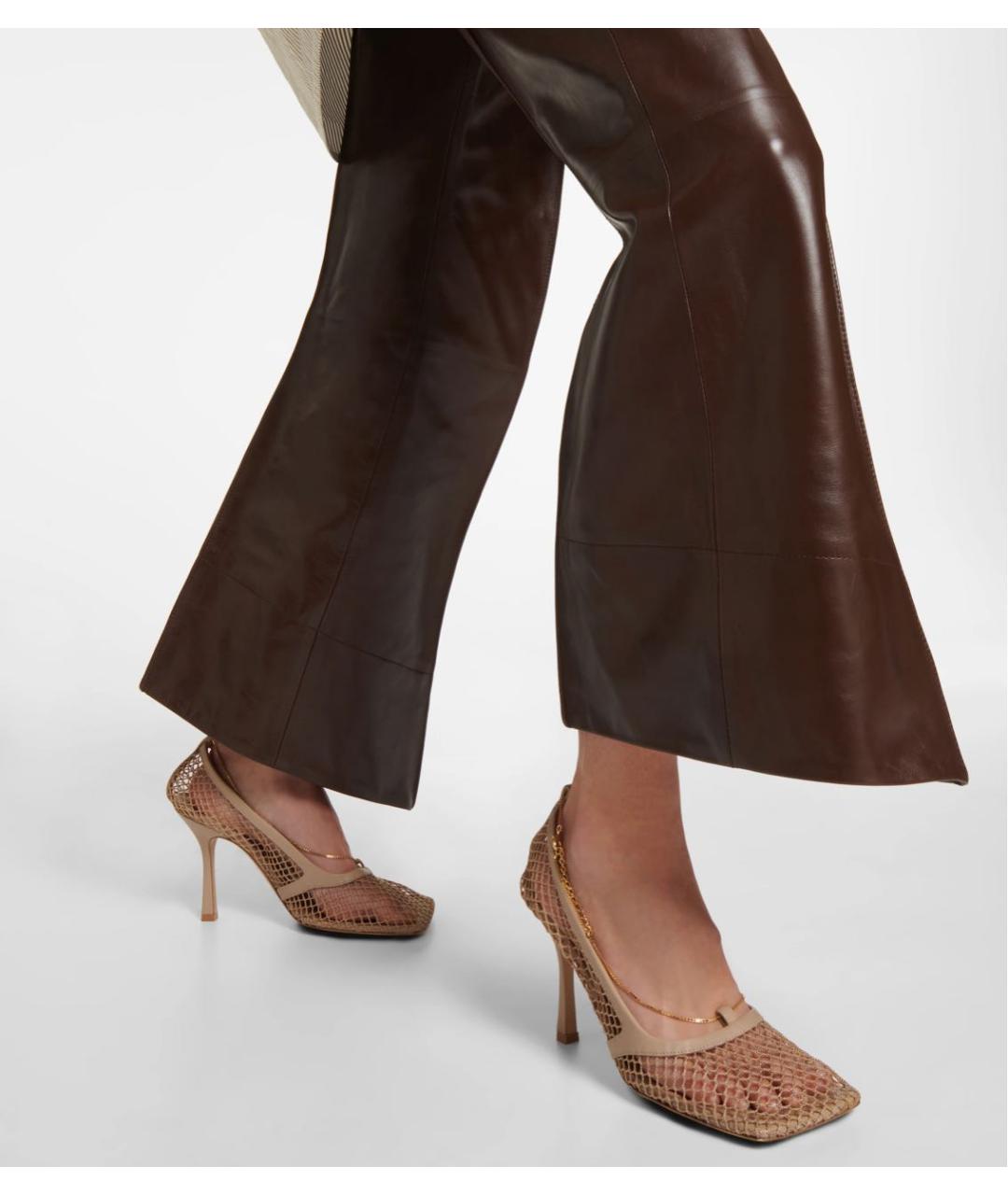 BOTTEGA VENETA Бежевые кожаные туфли, фото 7