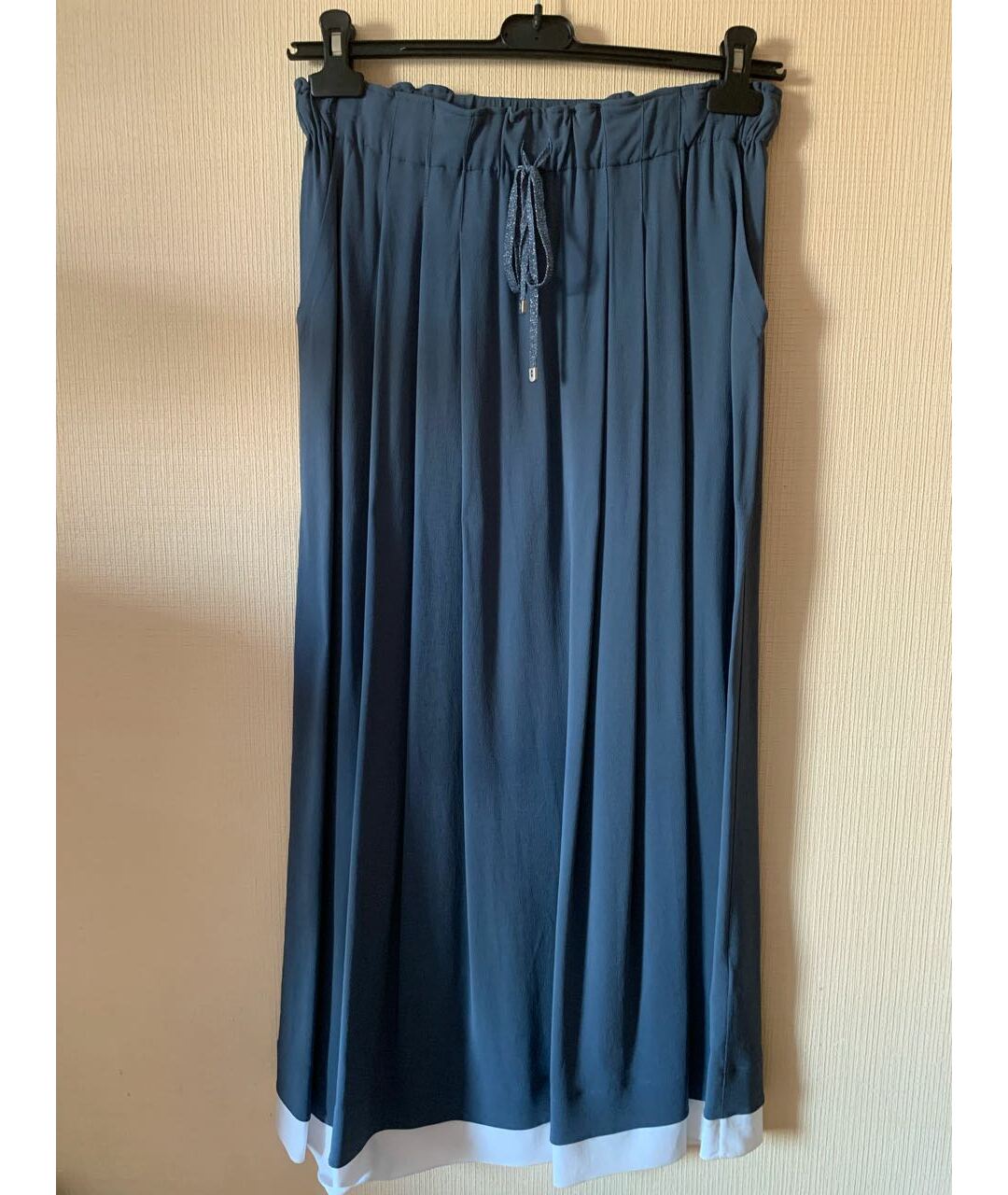 LORENA ANTONIAZZI Синяя вискозная юбка макси, фото 5