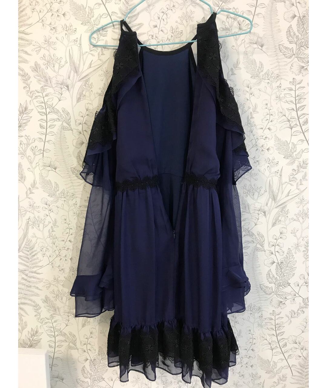 THREE FLOOR Темно-синее полиэстеровое вечернее платье, фото 2
