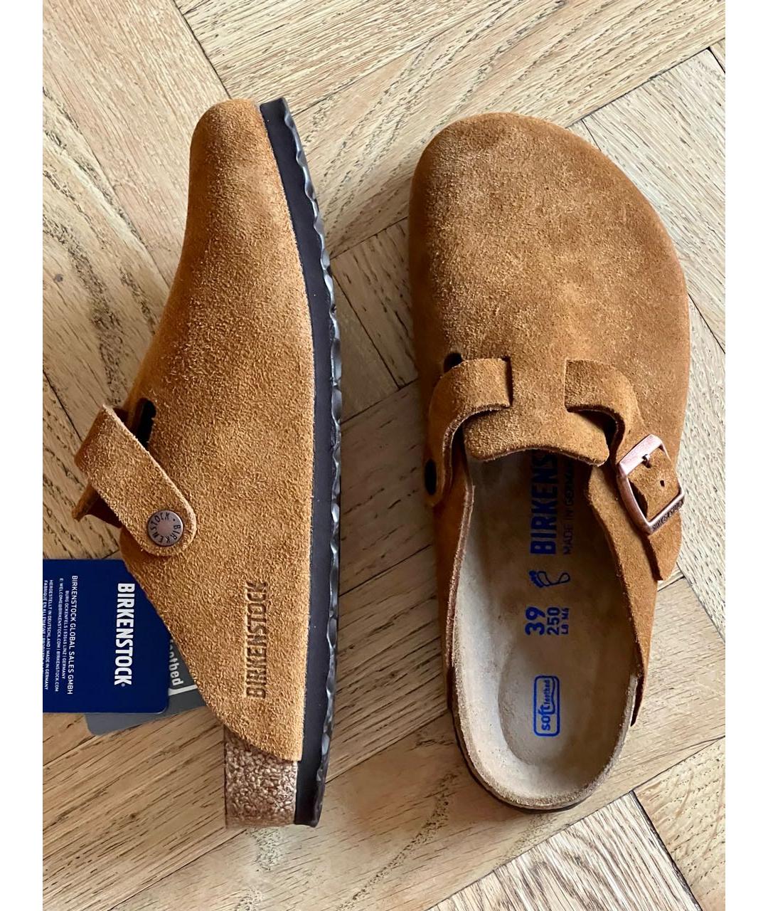 BIRKENSTOCK Коричневые замшевые сандалии, фото 3