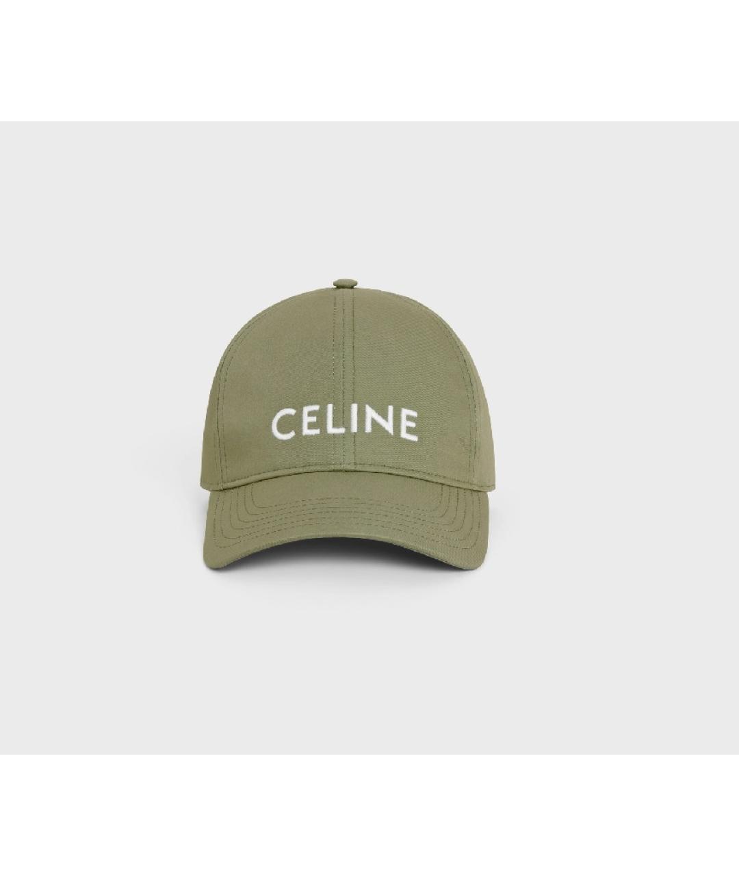 CELINE Хаки хлопковая кепка, фото 3