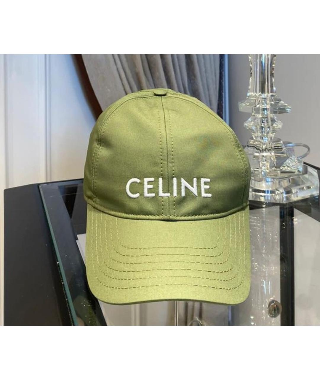 CELINE Хаки хлопковая кепка, фото 2