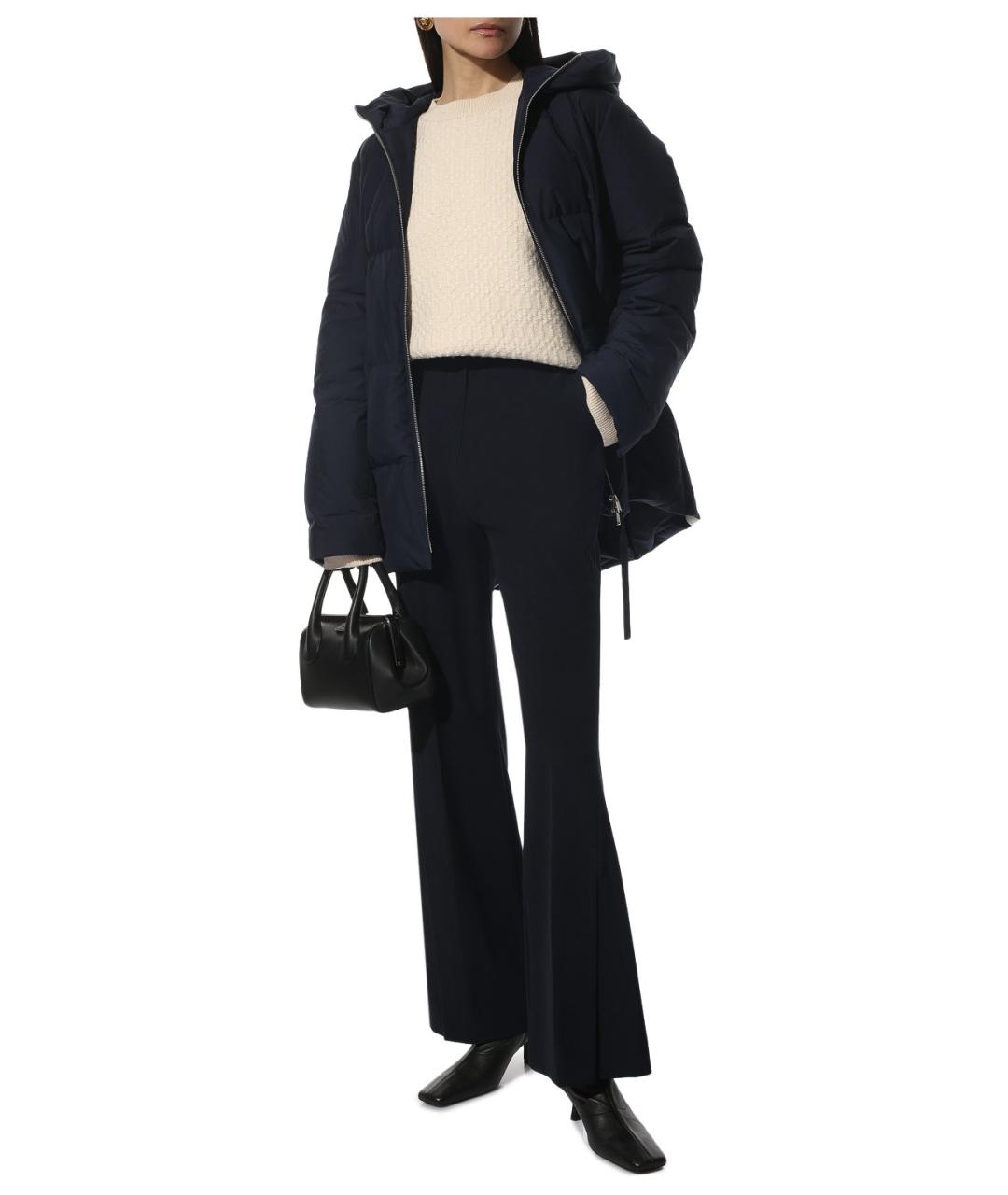 JIL SANDER Темно-синий полиэстеровый пуховик, фото 3