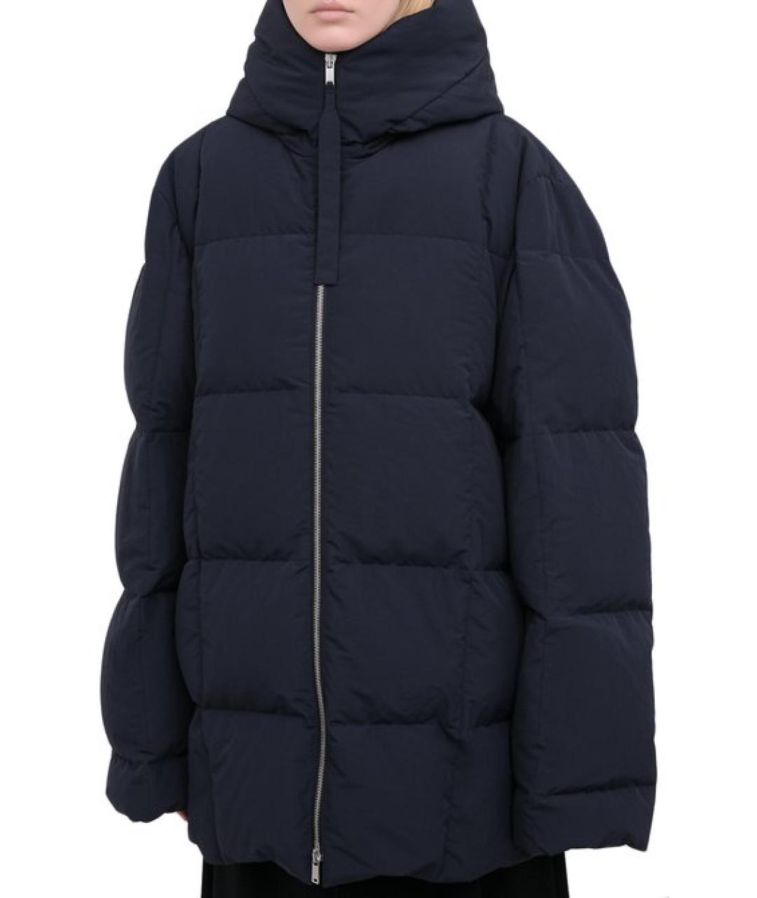 JIL SANDER Темно-синий полиэстеровый пуховик, фото 2
