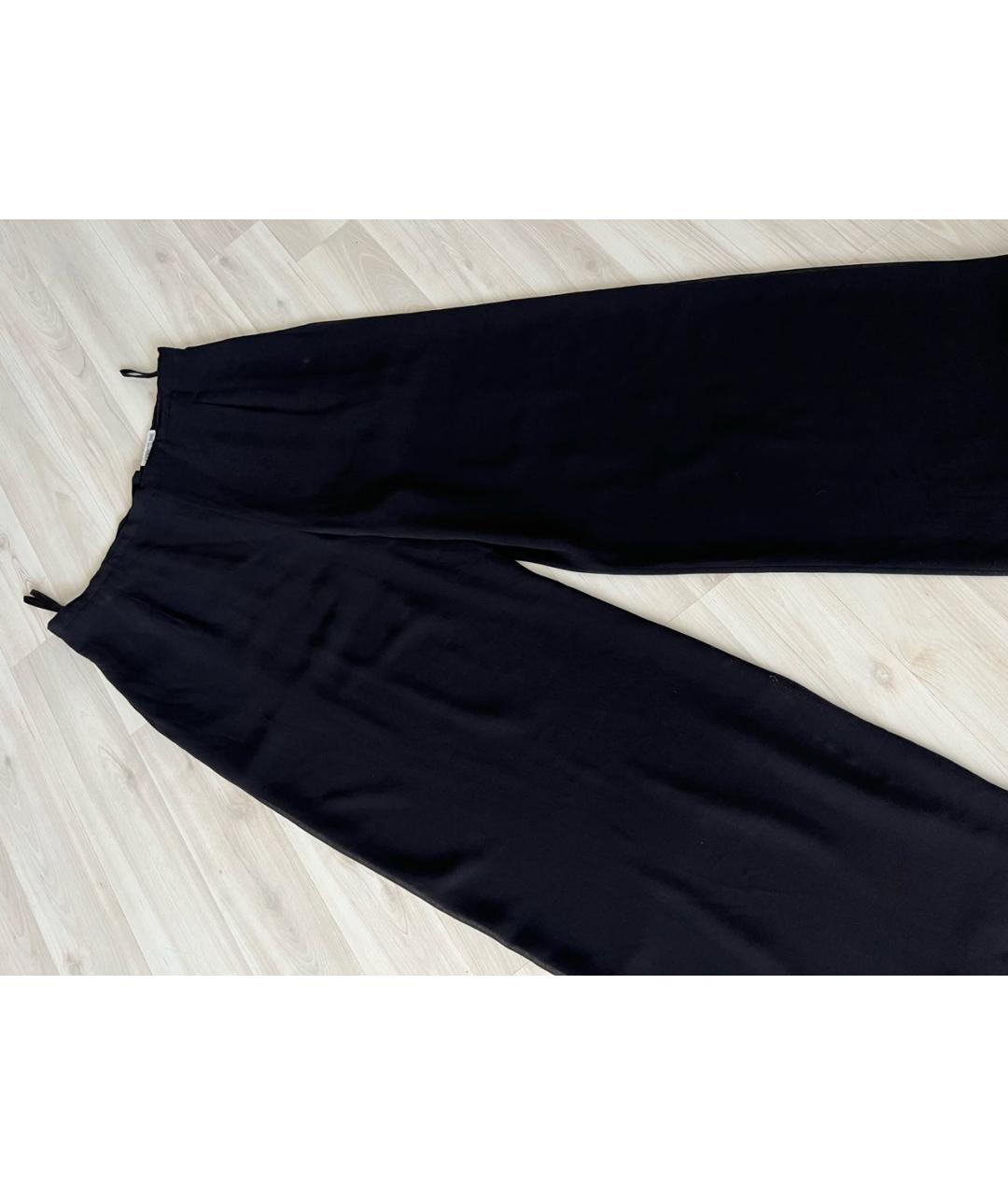 CERRUTI 1881 Черные шелковые брюки широкие, фото 2