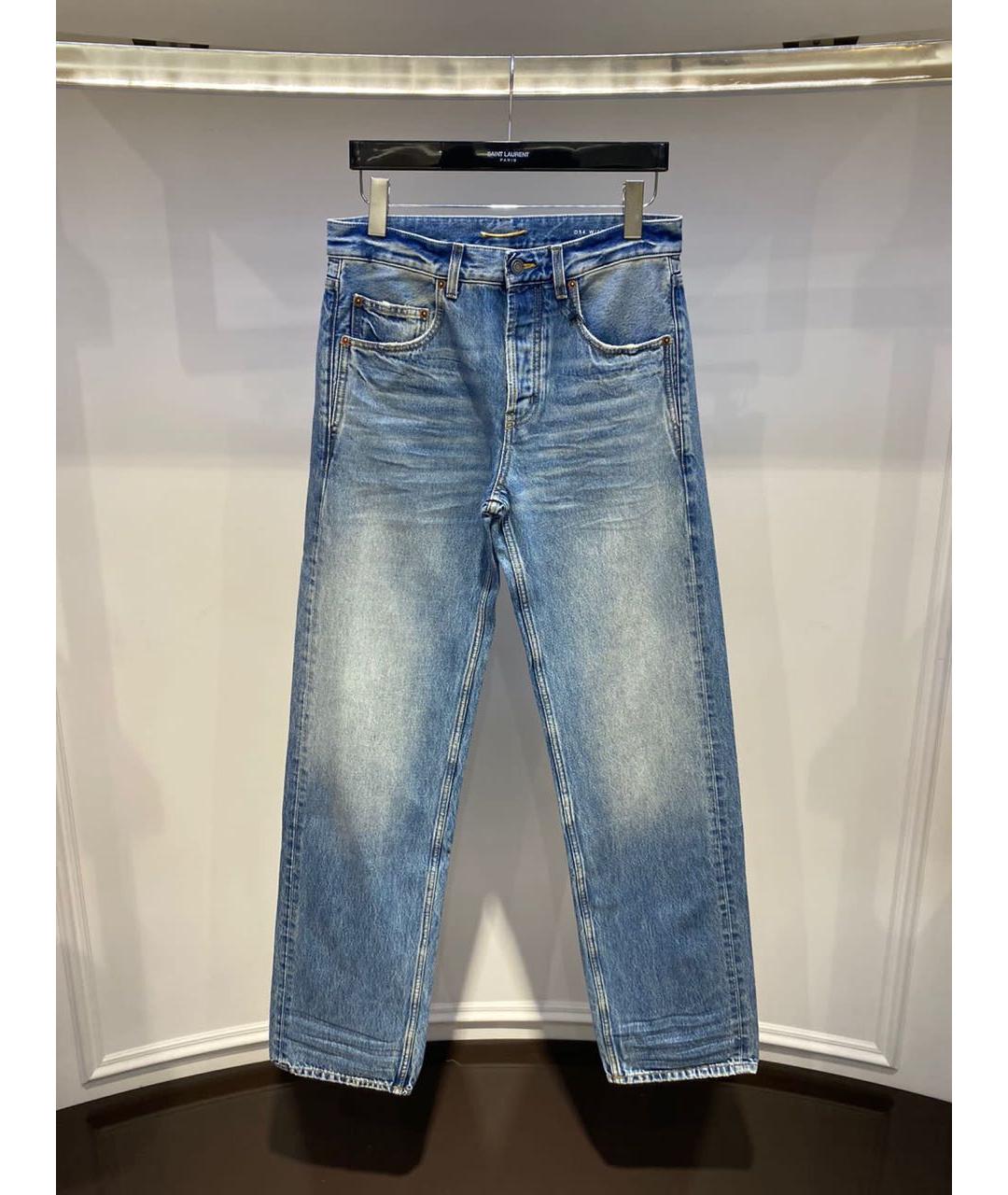 SAINT LAURENT Голубые прямые джинсы, фото 3
