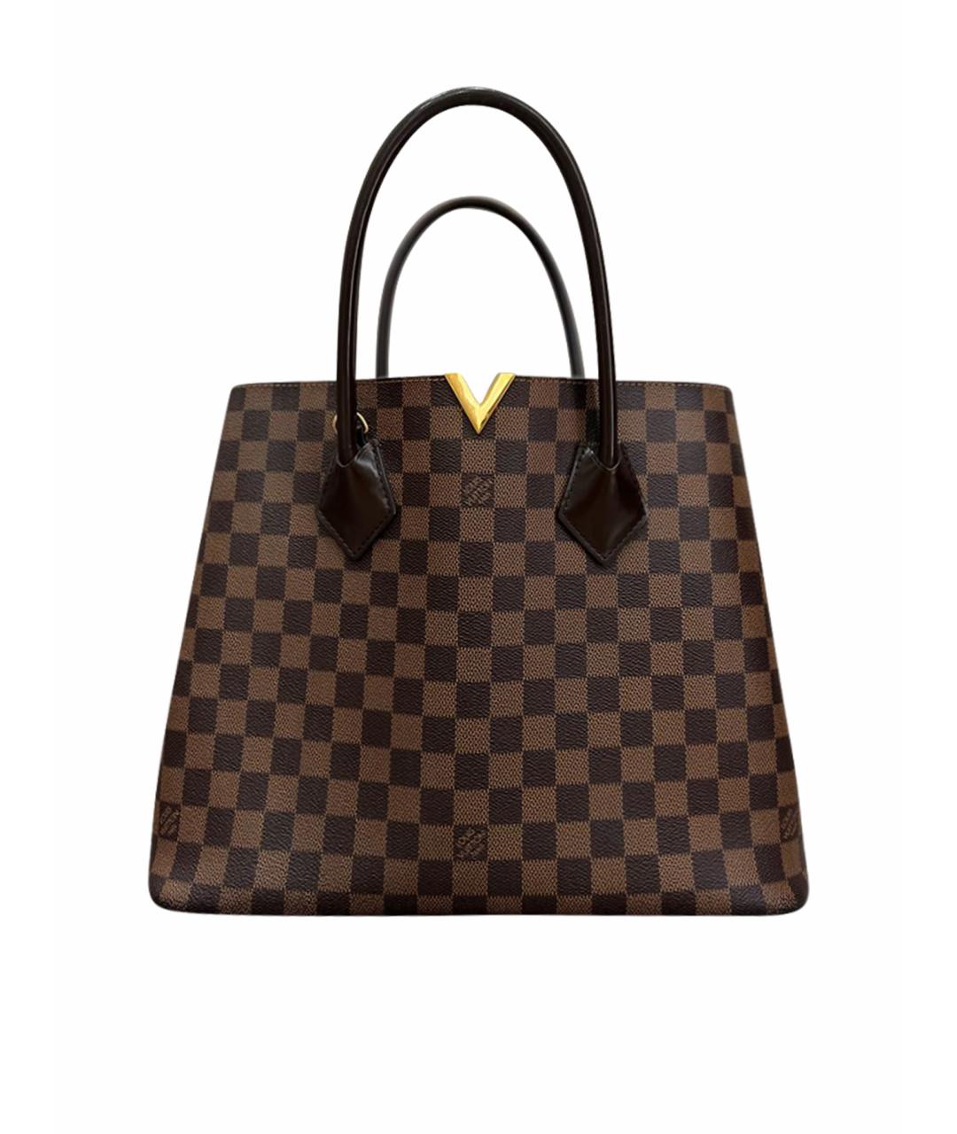 LOUIS VUITTON PRE-OWNED Коричневая кожаная сумка с короткими ручками, фото 1