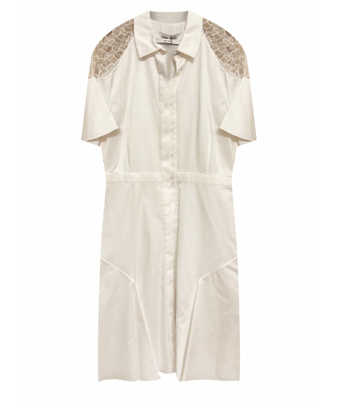 PRABAL GURUNG Белое хлопковое повседневное платье, фото 1
