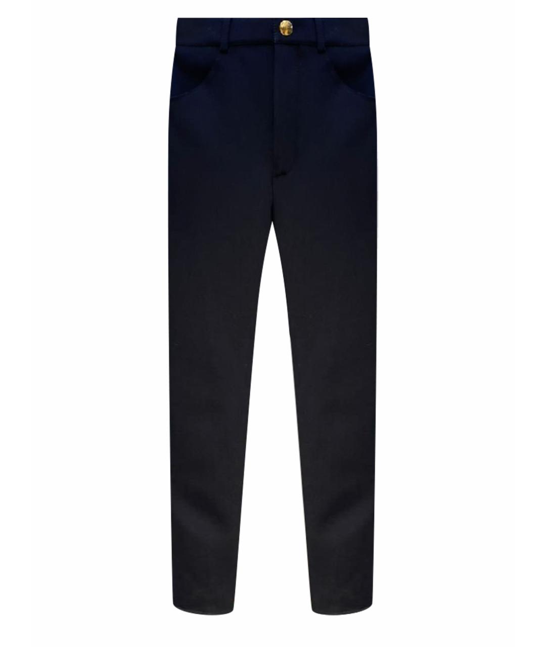 CELINE Темно-синие хлопковые брюки узкие, фото 1