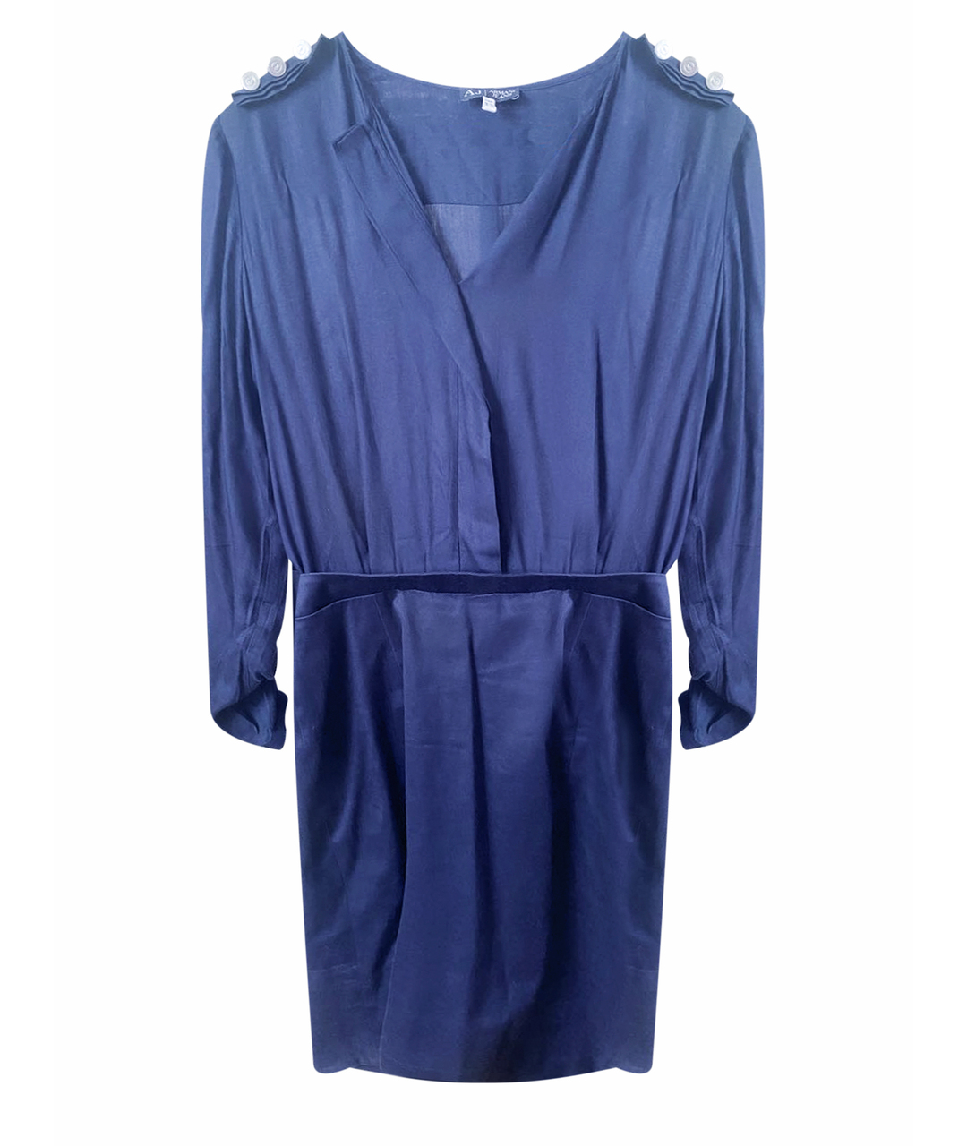 ARMANI JEANS Темно-синее шерстяное повседневное платье, фото 1
