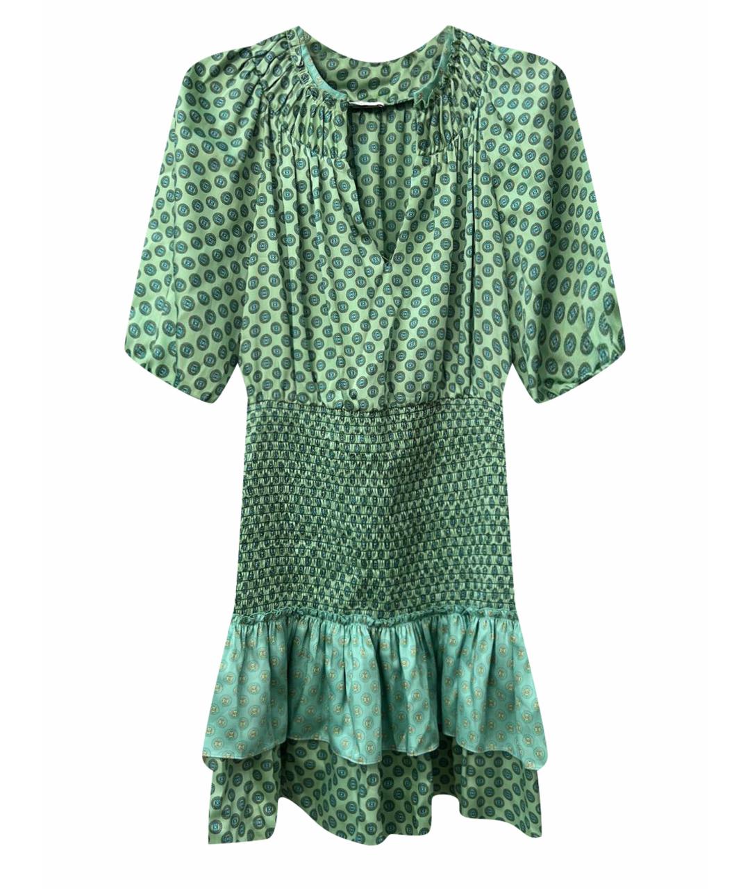 SANDRO Зеленые полиэстеровое повседневное платье, фото 1