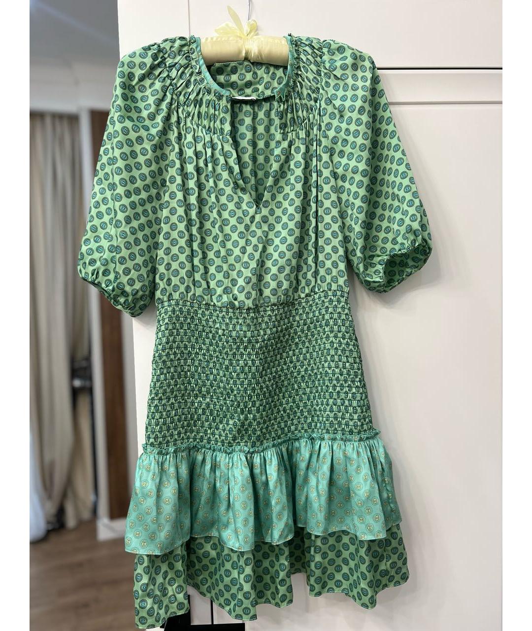 SANDRO Зеленые полиэстеровое повседневное платье, фото 5