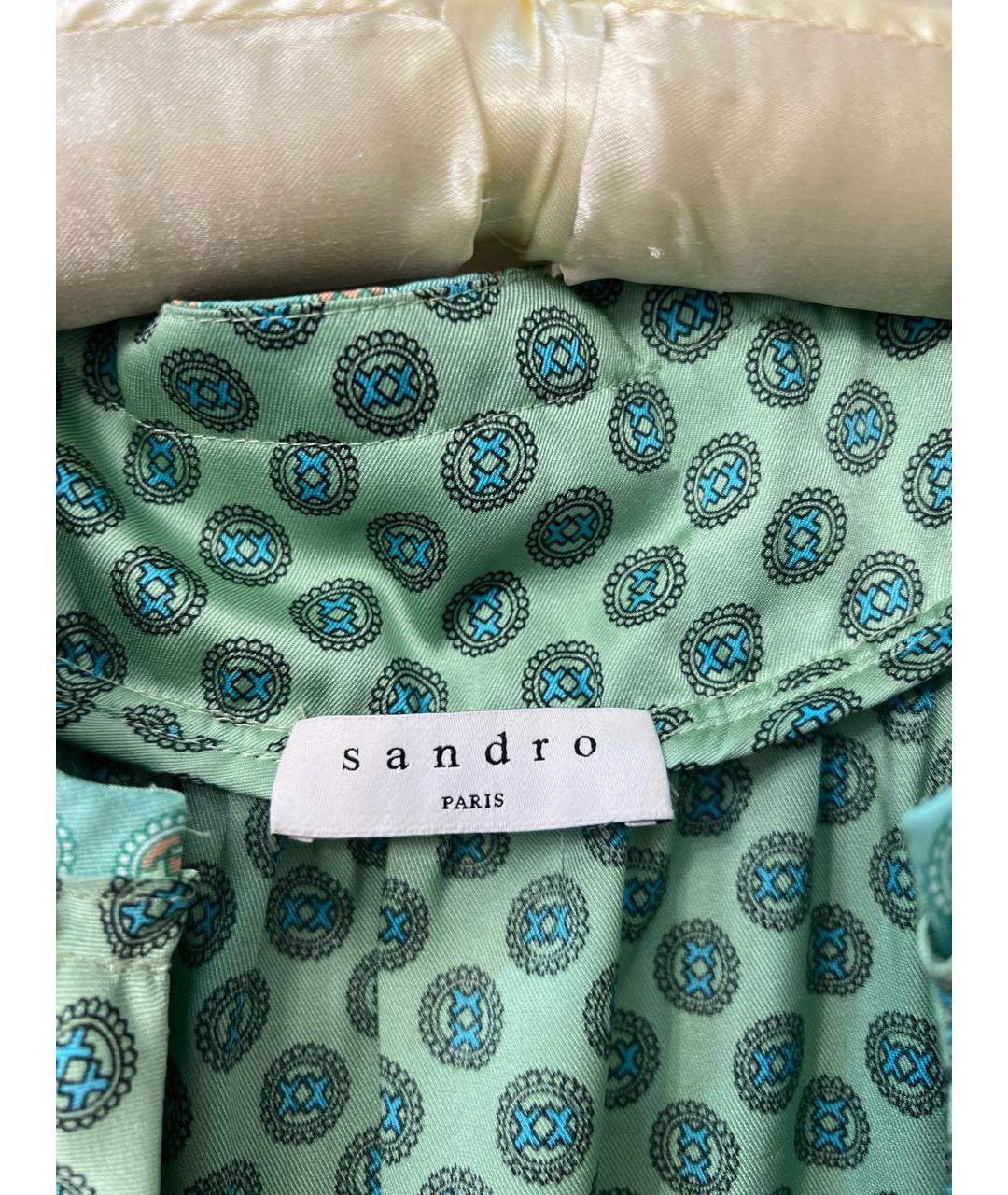 SANDRO Зеленые полиэстеровое повседневное платье, фото 3