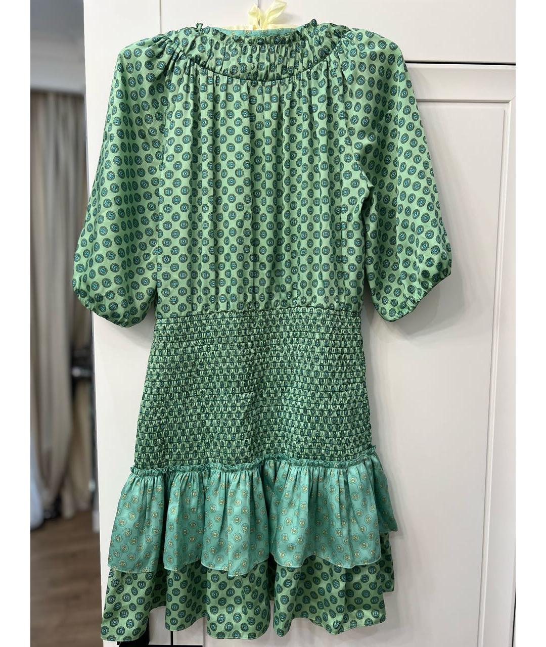 SANDRO Зеленые полиэстеровое повседневное платье, фото 2