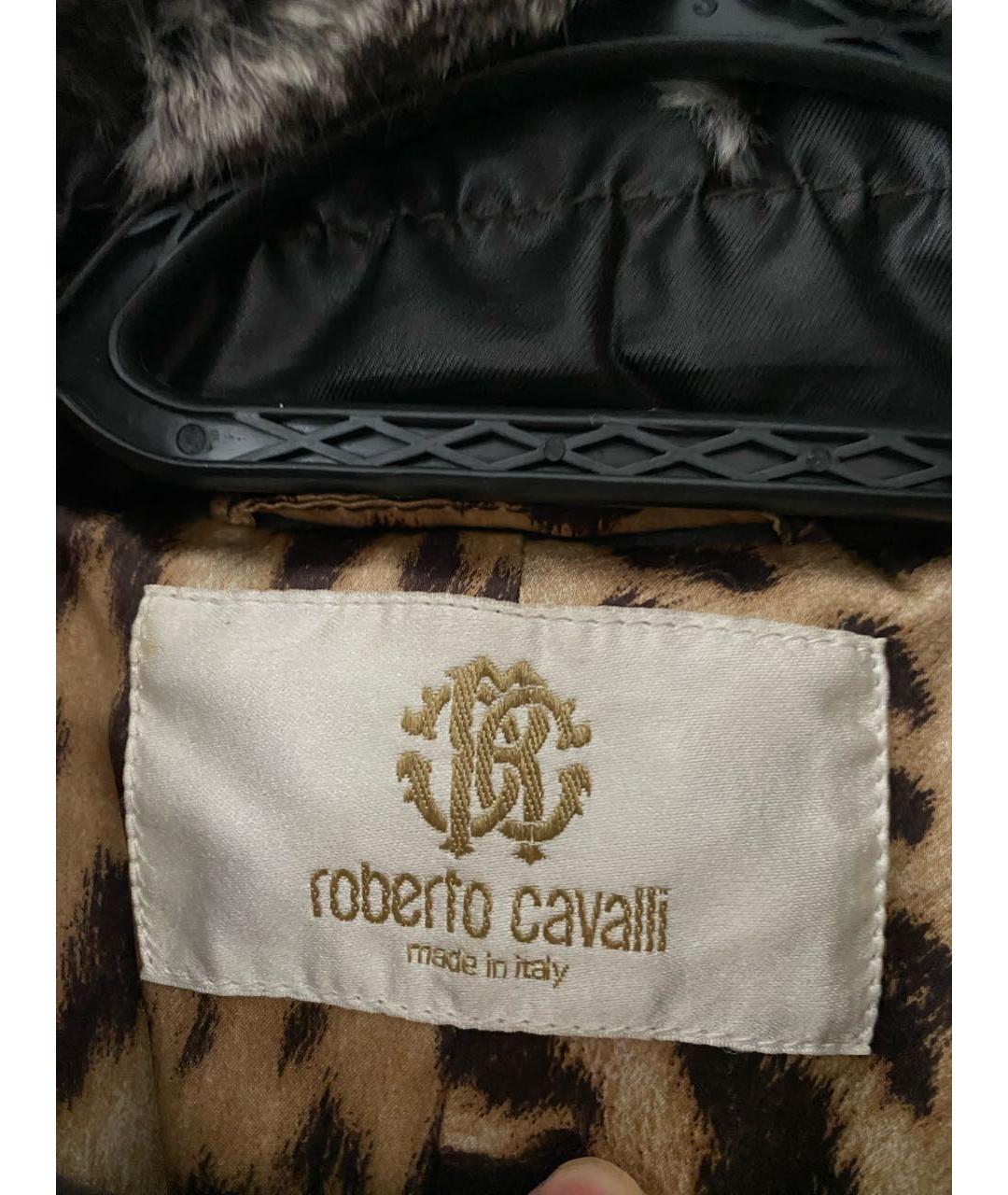 ROBERTO CAVALLI Черная шелковая куртка, фото 7