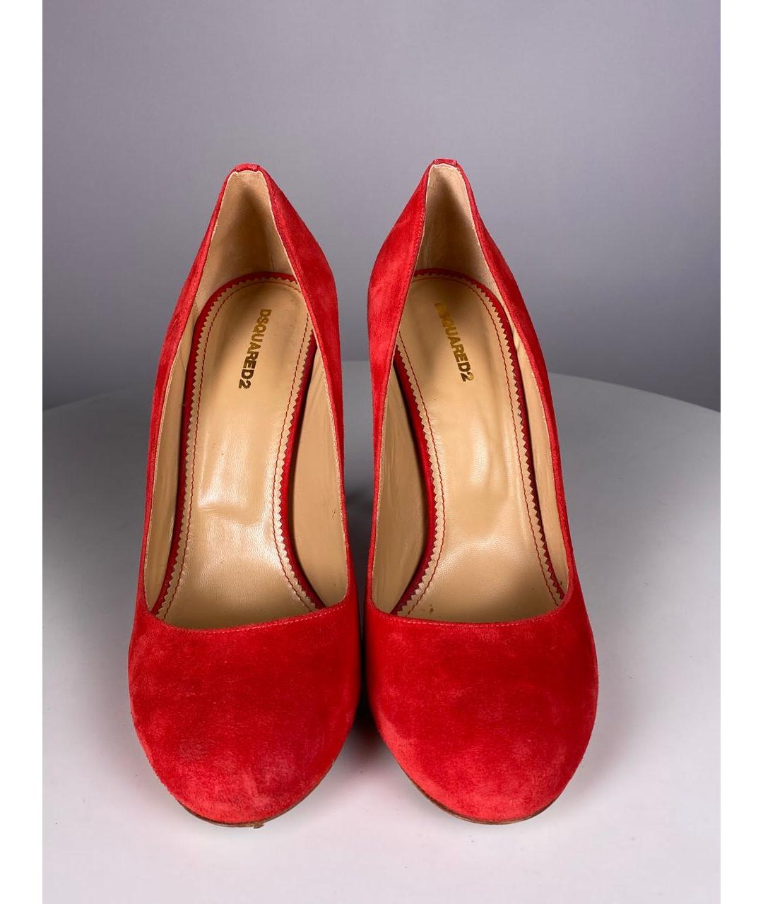 DSQUARED2 Красные замшевые туфли, фото 3