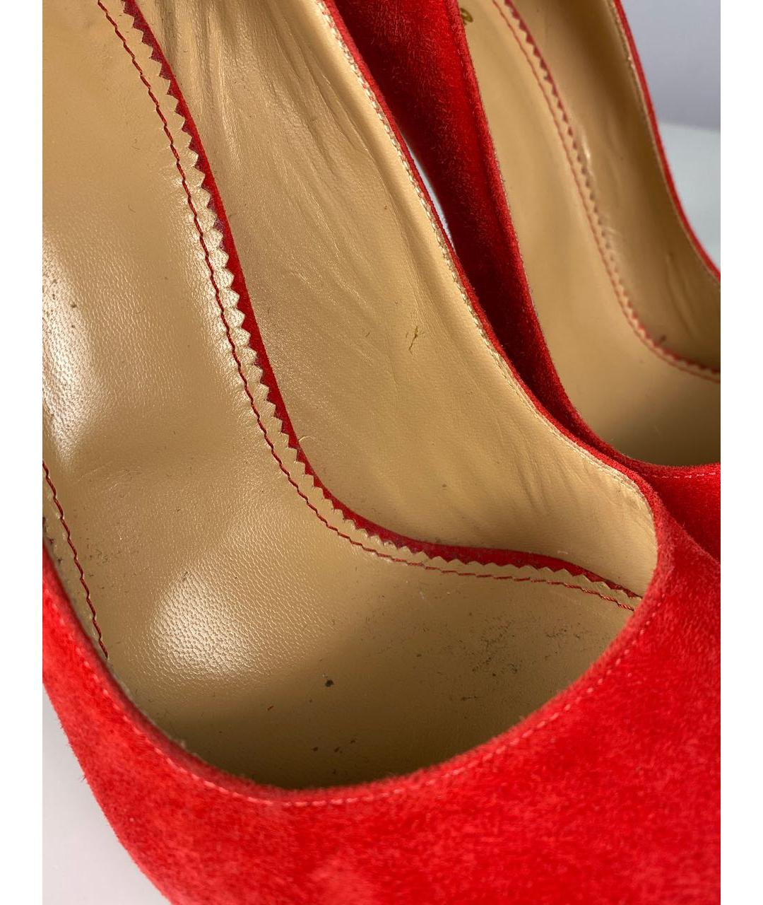DSQUARED2 Красные замшевые туфли, фото 5