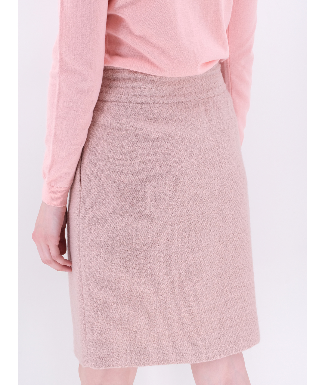 MOSCHINO Розовая шерстяная юбка миди, фото 3