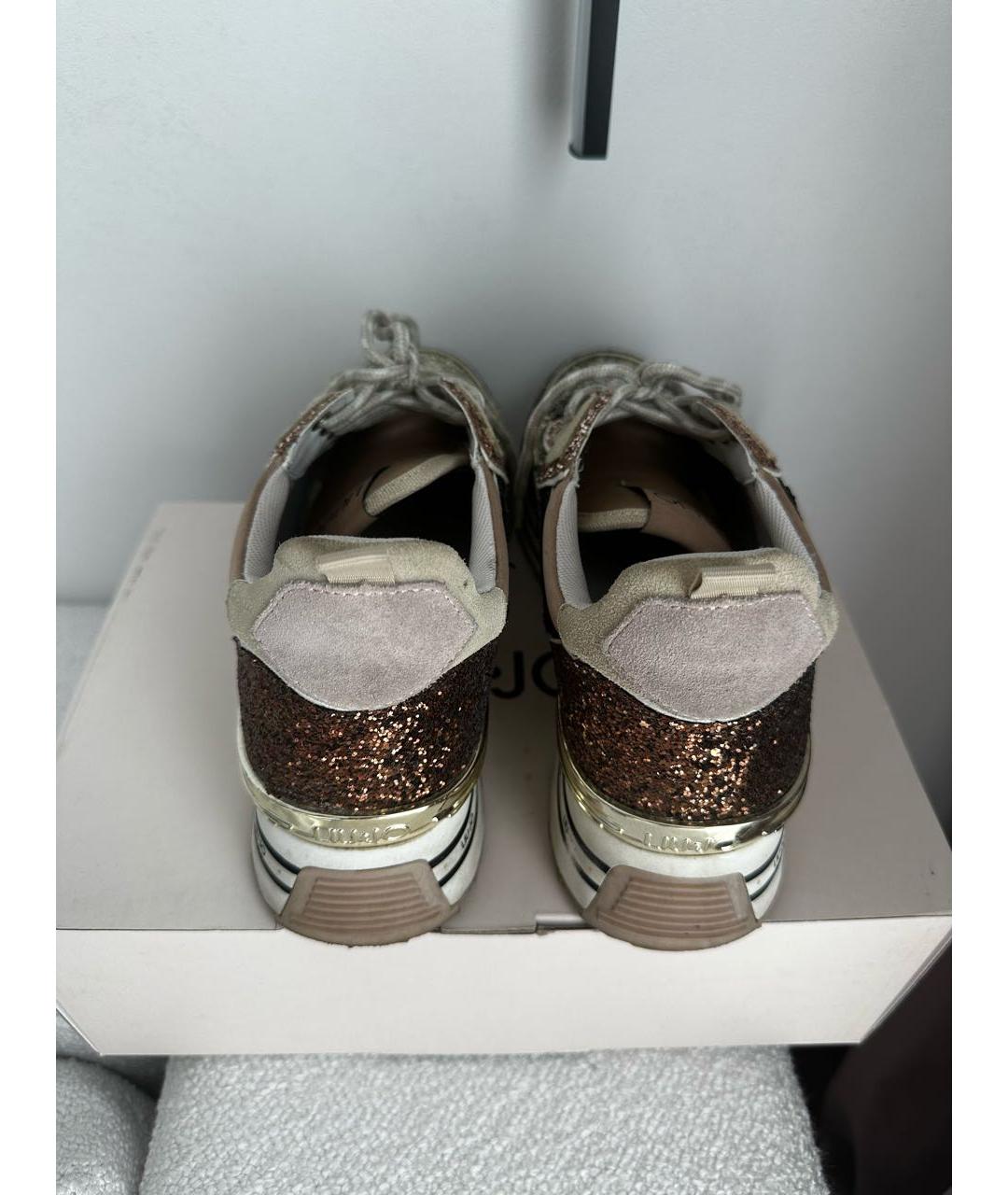 LIU JO Золотые кроссовки, фото 4