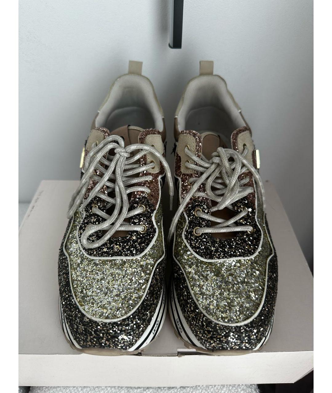 LIU JO Золотые кроссовки, фото 2