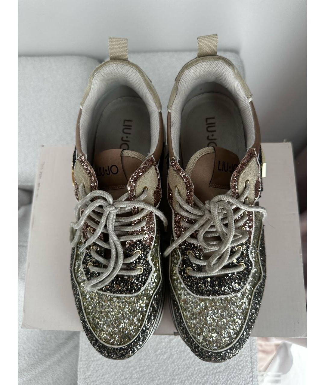 LIU JO Золотые кроссовки, фото 3